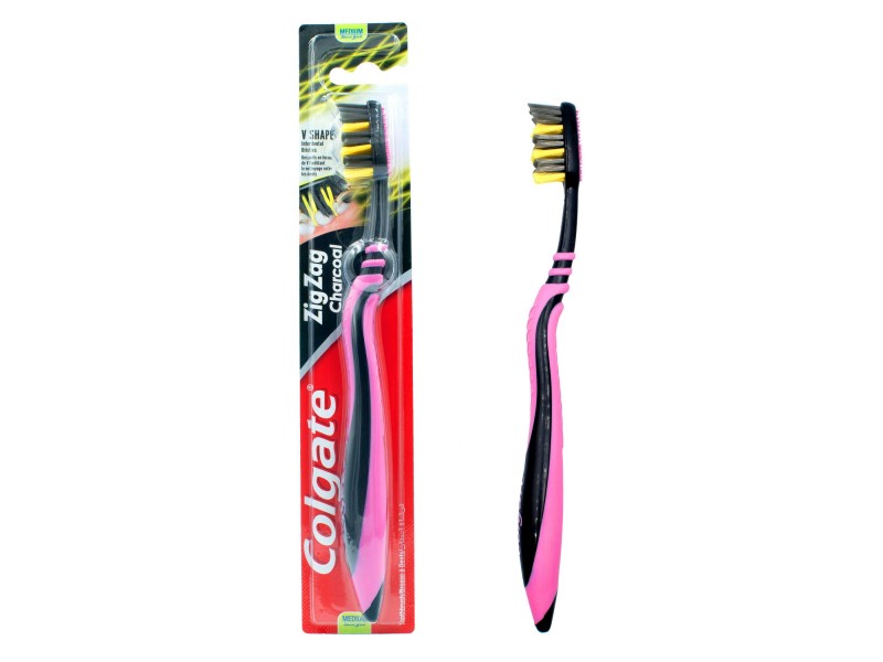 COLGATE TOOTHBRUSH ZIG ZAG CHARCOAL MEDIUM COLGATE TOOTHBRUSH ZIG ZAG CHARCOAL MEDIUM