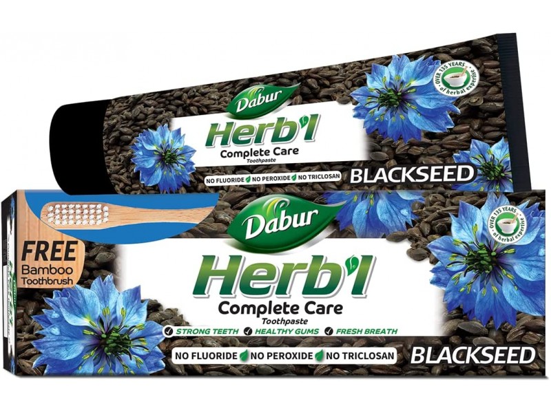 DABUR TOOTHPASTE+TOOTHBRUSH HERBAL BLACKSEED 150GM DABUR TOOTHPASTE+TOOTHBRUSH HERBAL BLACKSEED 150GM