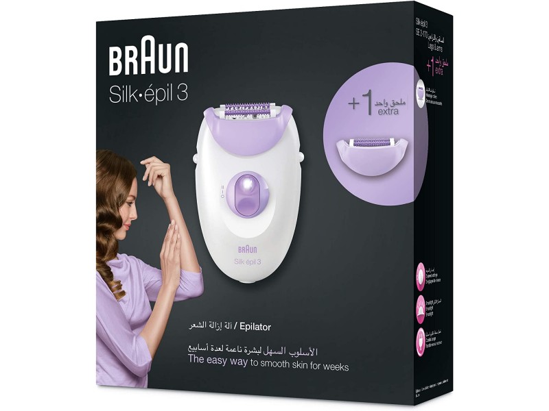 براون ماكينة ازالة الشعر سيلك 3 EPILATOR SE3170 براون ماكينة ازالة الشعر سيلك 3 EPILATOR SE3170