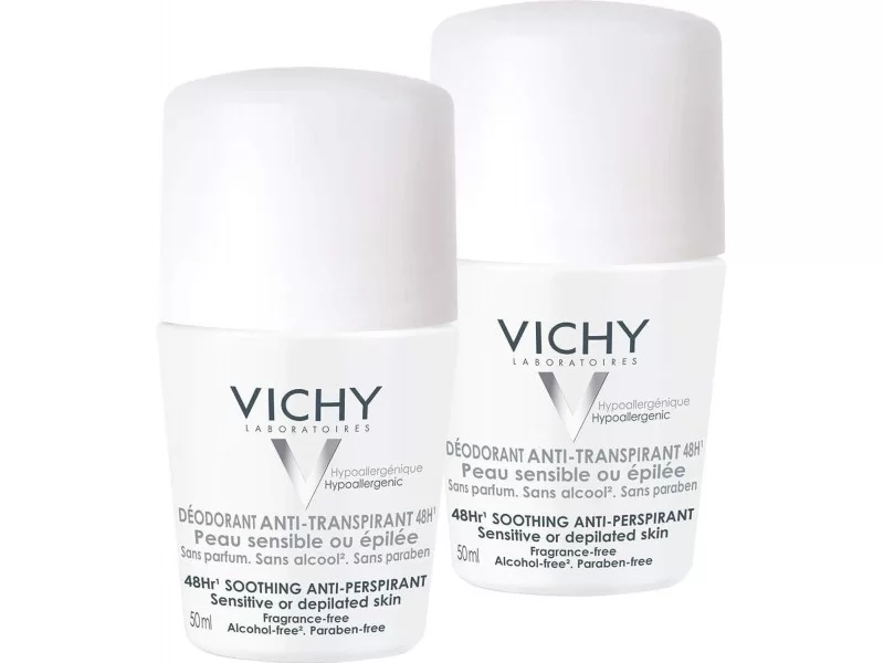 VICHY DEODORANT 50ML 24H 0% ALCOHOL ROLL-ON X2 VICHY DEODORANT 50ML 24H 0% ALCOHOL ROLL-ON X2