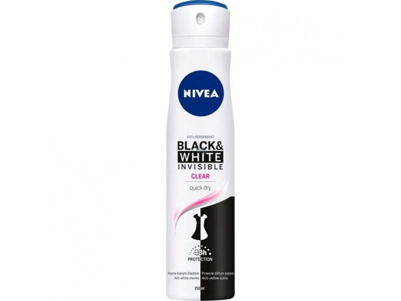 NIVEA SPRAY 250ML ORIGINAL BLACK WHITE NIVEA SPRAY 250ML ORIGINAL BLACK WHITE