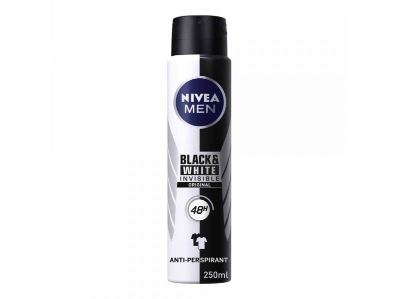 NIVEA SPRAY 250ML MEN ORIGINAL BLACK WHITE NIVEA SPRAY 250ML MEN ORIGINAL BLACK WHITE