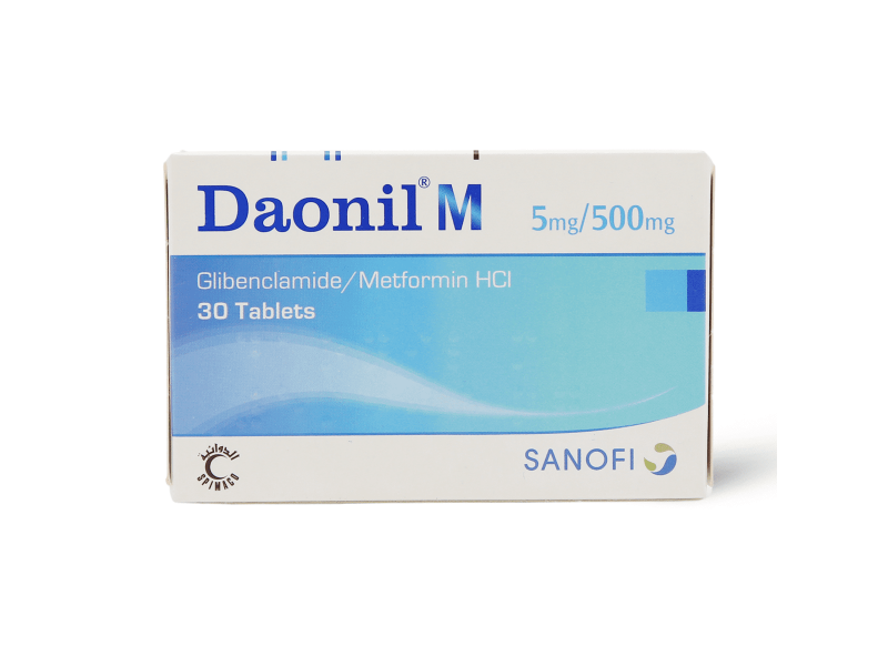 DAONIL M 5/500 mg 30 TABLETS DAONIL M 5/500 mg 30 TABLETS
