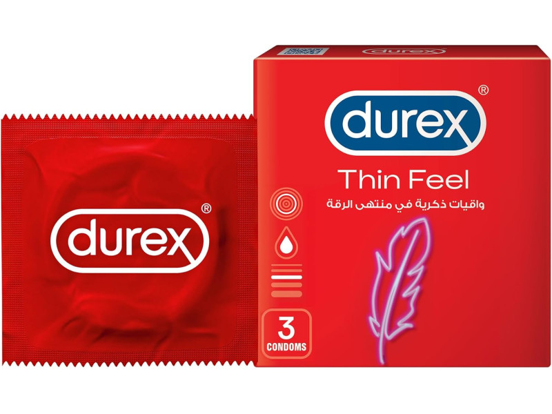 DUREX 3 CONDOMS FEEL THIN