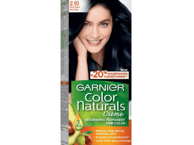 GARNIER NATURAL HAIR COLOR BLUE BLACK 2.10 GARNIER NATURAL HAIR COLOR BLUE BLACK 2.10
