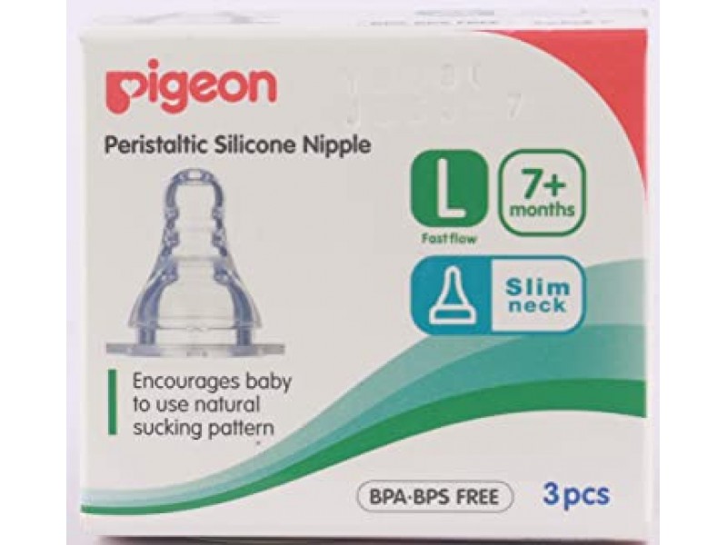 PIGEON SILICONE NIPPLE-L-3P-CARD 39293 PIGEON SILICONE NIPPLE-L-3P-CARD 39293