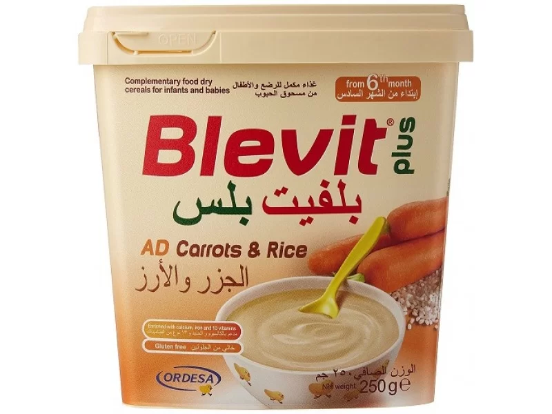 BLEVIT PLUS AD CARROTS&RICE 250GM BLEVIT PLUS AD CARROTS&RICE 250GM