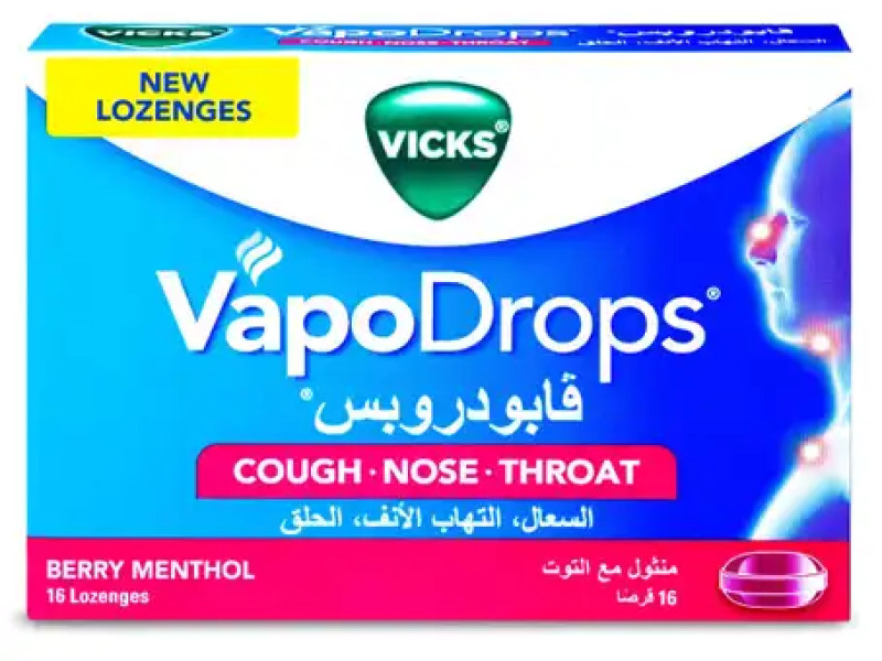 VICKS VAPDROPS 16P BERRY MENTHOL VICKS VAPDROPS 16P BERRY MENTHOL