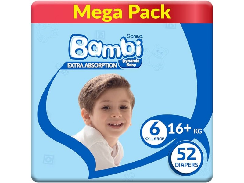 بامبي رقم 6 العبوه الضخمه 52 حبه بامبي رقم 6 العبوه الضخمه 52 حبه