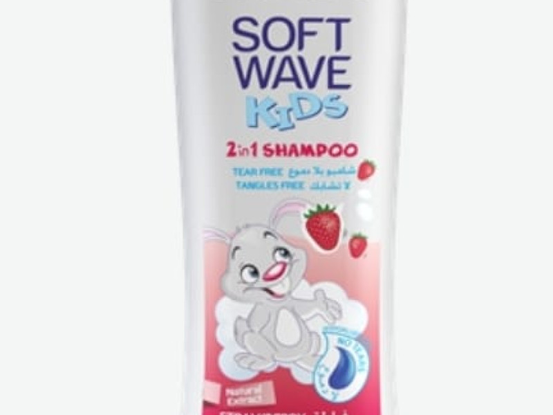 SOFT WAVE KIDS SHAMPOO 2IN1 STRAWBERRY 400ML