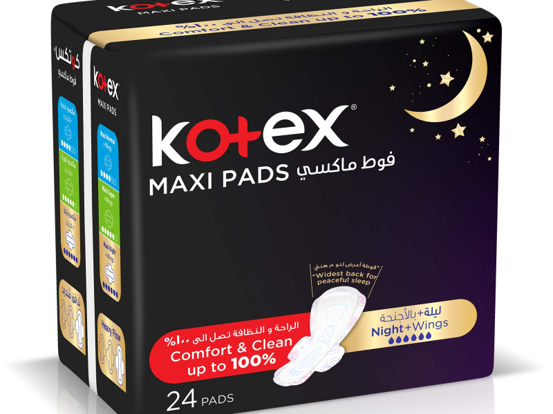 KOTEX MAXI 24 NIGHT WINGS-NEW KOTEX MAXI 24 NIGHT WINGS-NEW