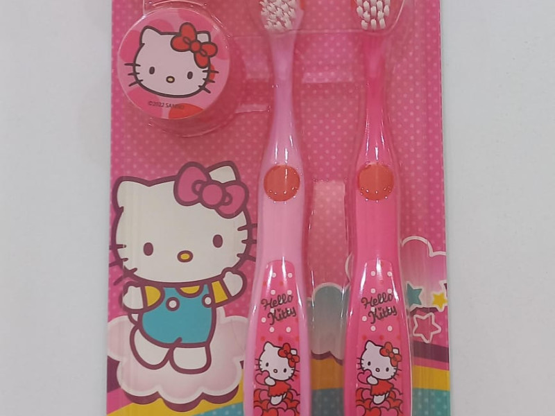 HELLO KITTY 2566 TWO BRUSHES WITH COVER HELLO KITTY 2566 TWO BRUSHES WITH COVER