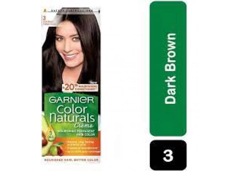 GARNIER NATURE HAIR COLOUR 3 DARK BROWN 55028 GARNIER NATURE HAIR COLOUR 3 DARK BROWN 55028