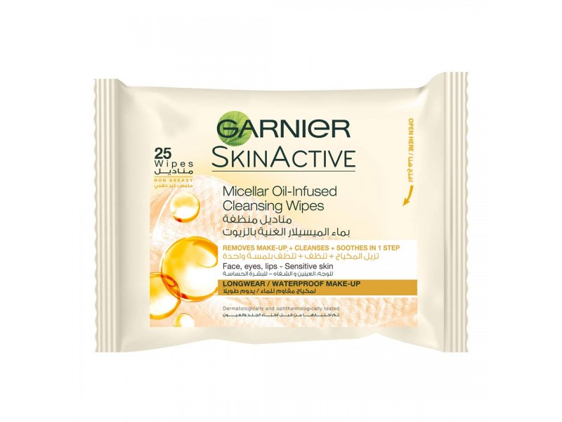 GARNIER WIPS MICELLAR OIL INFUSED 25P 43119 GARNIER WIPS MICELLAR OIL INFUSED 25P 43119