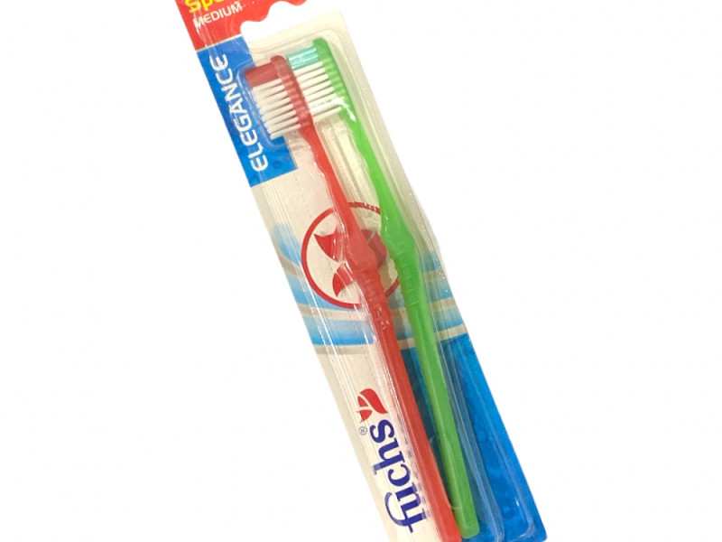 FUCHS TOOTH BRUSH 2P ELEGANCE MEDIUM 0823 FUCHS TOOTH BRUSH 2P ELEGANCE MEDIUM 0823