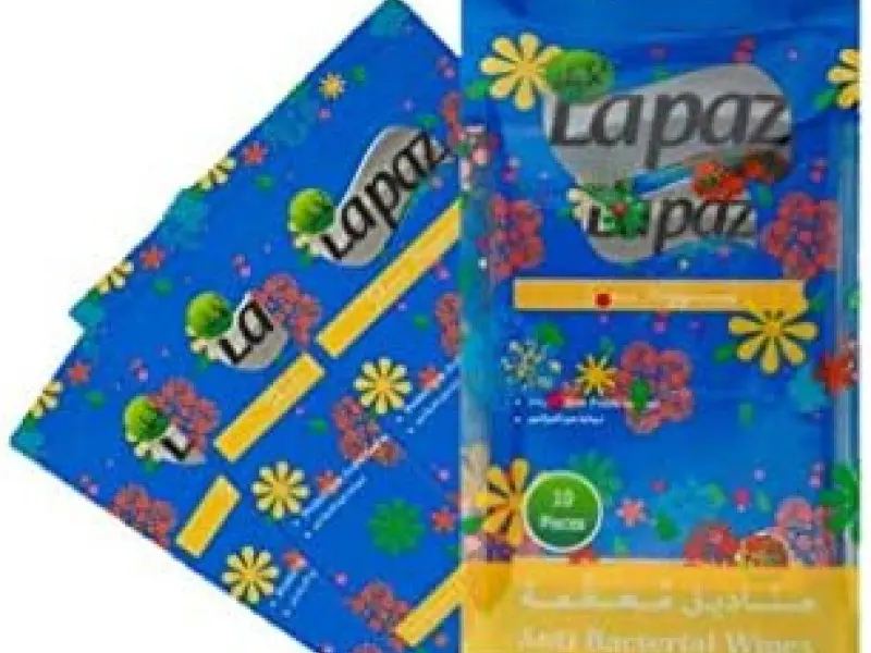 LAPAZ WIPS 10P BLUE ANTI BACTERIAL LAPAZ WIPS 10P BLUE ANTI BACTERIAL
