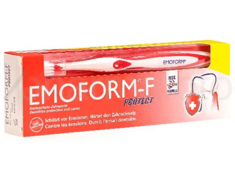 EMOFORM-F PROTECT TOOTH PASTE 85ML WITH BRUSH EMOFORM-F PROTECT TOOTH PASTE 85ML WITH BRUSH