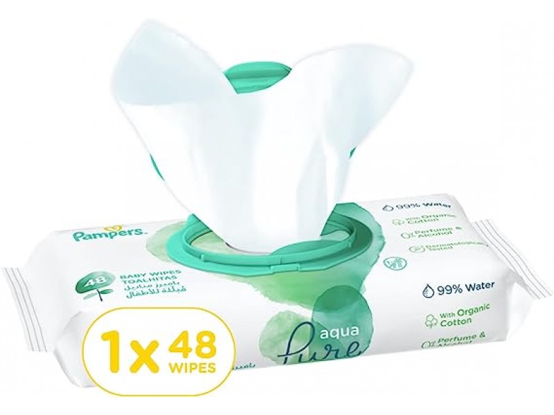 PAMPERS WIPS AQUA PURE 48PCS (14X48) PAMPERS WIPS AQUA PURE 48PCS (14X48)