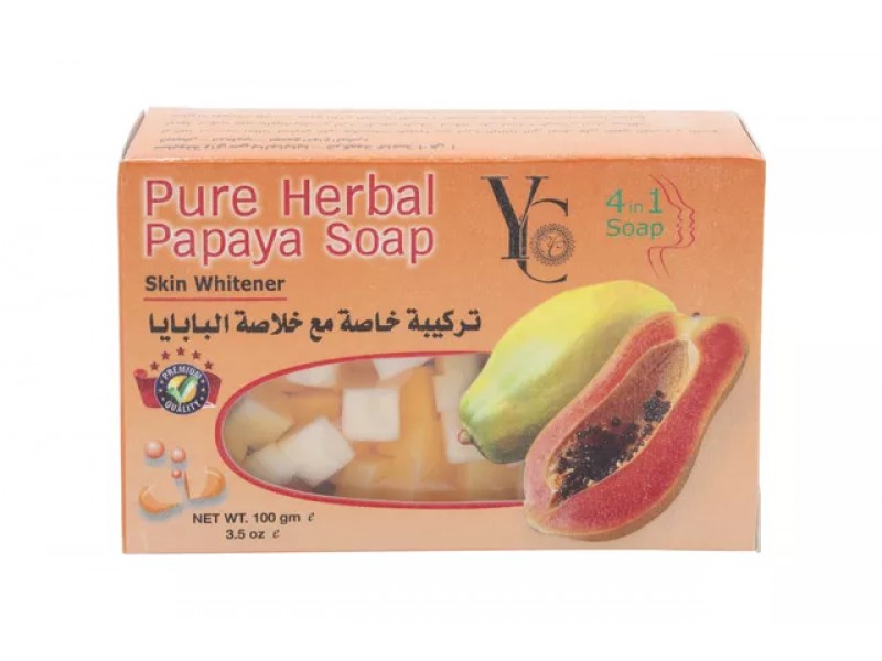 YC PURE HERBAL PAPAYA 4IN1 SOAP 100G YC PURE HERBAL PAPAYA 4IN1 SOAP 100G