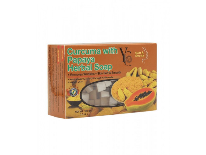YC351 CURCUMA W/PAPAYA HERBAL SOAP 100G YC351 CURCUMA W/PAPAYA HERBAL SOAP 100G
