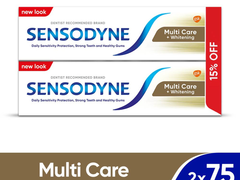 SENSODYNE toothpaste TWIN PACK MULTI+WHITE SENSODYNE toothpaste TWIN PACK MULTI+WHITE